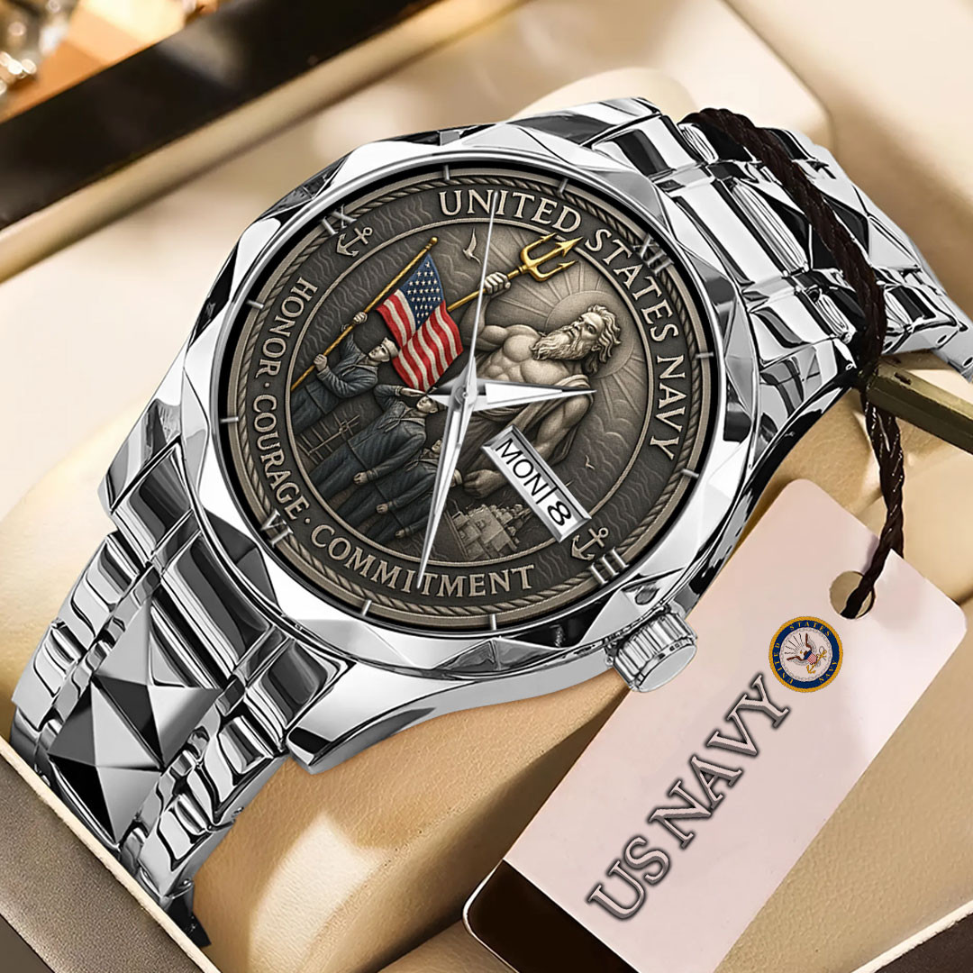 US Navy Alloy Luxury Quartz Watch Navy Shellback Military Themed Watch Gifts For Patriots