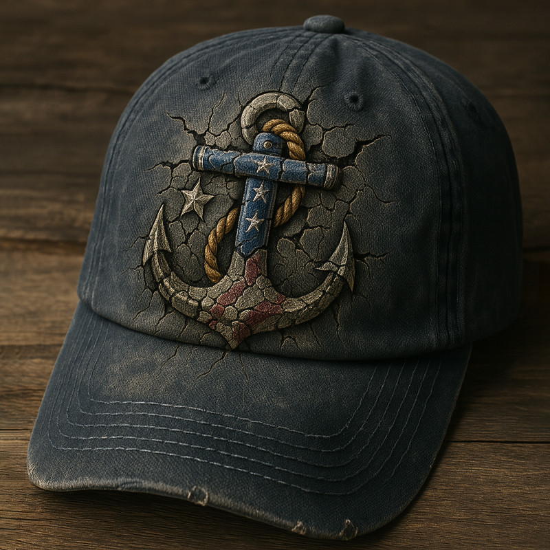 Us Navy Art Vintage Hat Navy Anchor Pattern Baseball Cap Christmas Gifts For Military