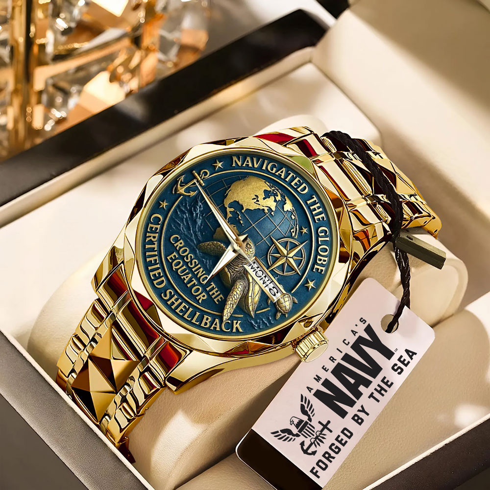 US Navy Crossing The Equator Watch Navigated The Globe Certified Shellback USN Merch Gifts
