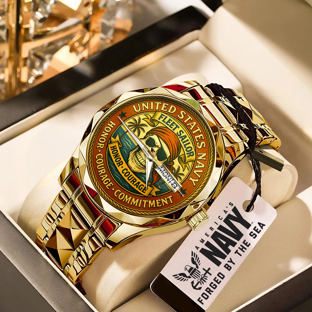 US Navy Fleet Sailor Honor Courage Watch Unique Gifts For Navy Veterans