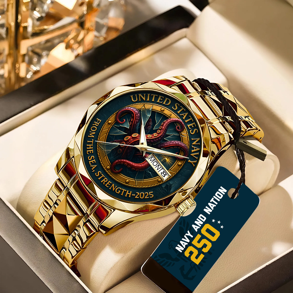 US Navy From The Sea Strength 2025 Watch Unique Gifts For Navy Veterans