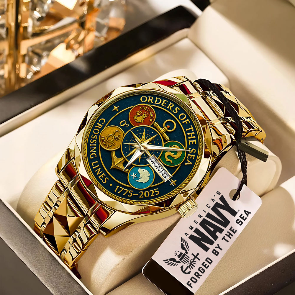 US Navy Orders Of The Sea Crossing Lines Watch Gift Ideas For Navy Veterans