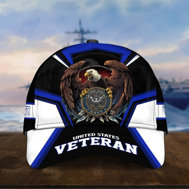 US Navy Patriotic Eagle With Army Seal Cap Memorable Gift for Father and Husband on Veterans Day