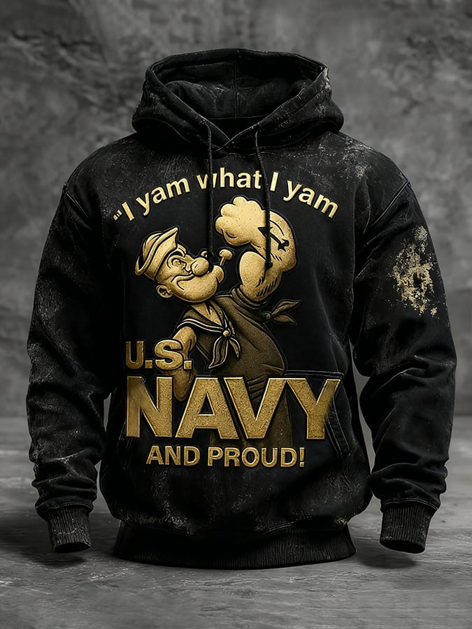 US Navy Sailors 250th Anniversary 1775 2025 Hoodie I Yam What I Yam Navy Hoodie Veteran Gifts