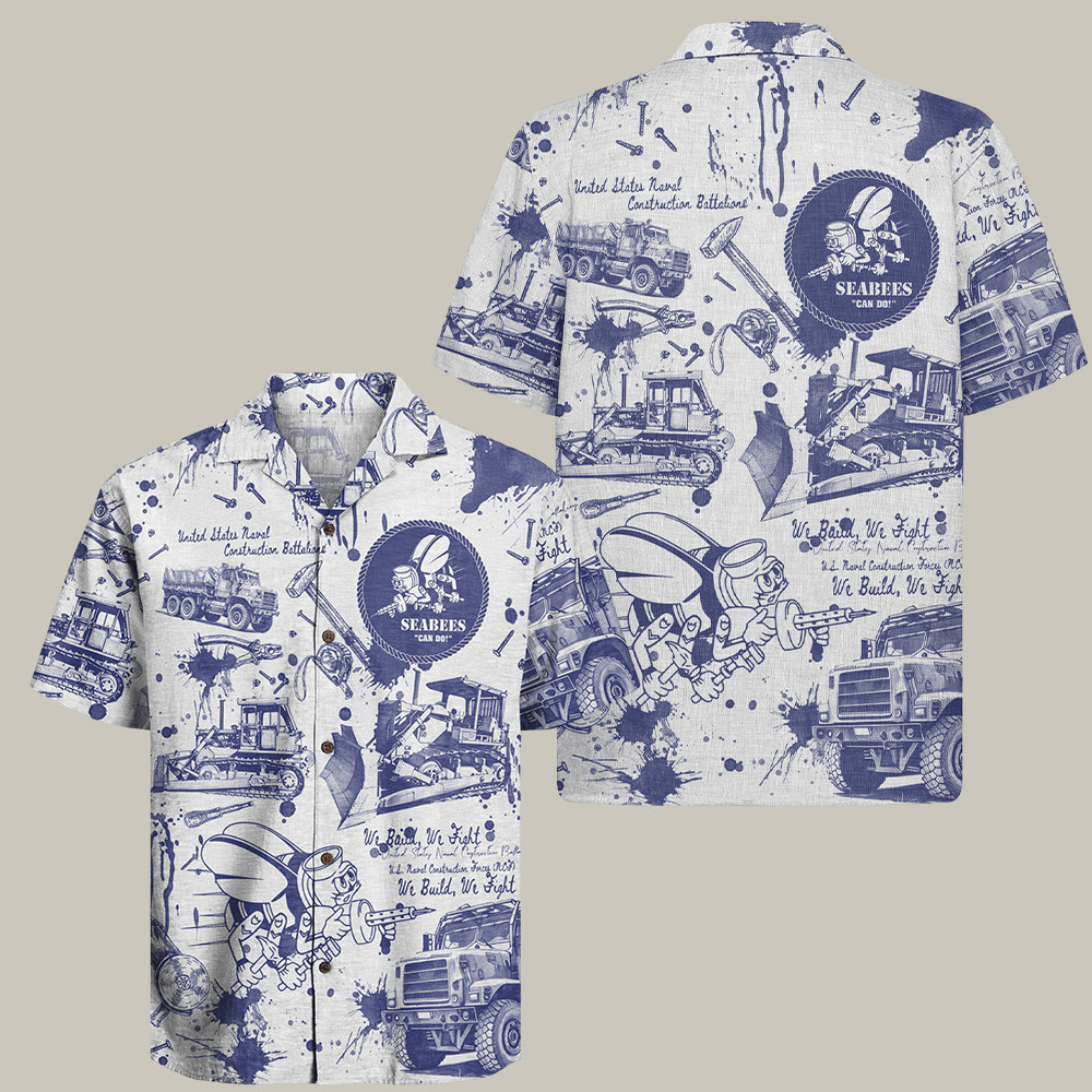 Us Navy Seabees 250th Anniversary Hawaiian Shirt Navy Apparel Gifts For Retired Military