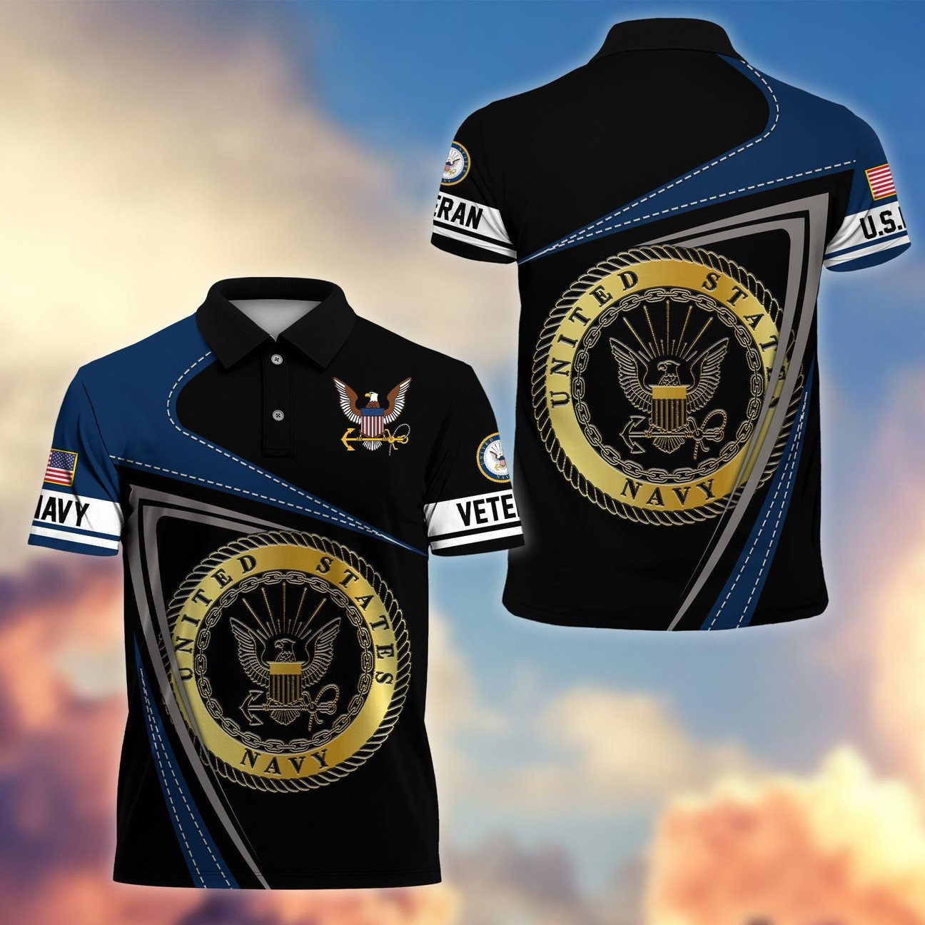 US Navy Seal Polo Shirt Official Military Gift for Dad and Husband and Friends on Veterans Day