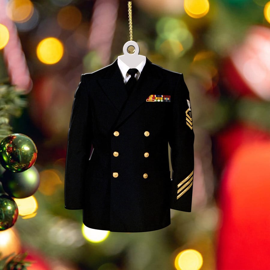 US Navy Service Uniform Christmas Ornament Xmas Tree Decor Christmas Gifts For Dad