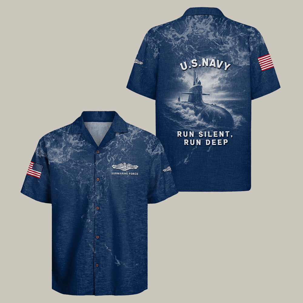 US Navy Submarine Hawaiian Shirt Run Silent Run Deep Navy Veteran Clothes Best Tribute Gift