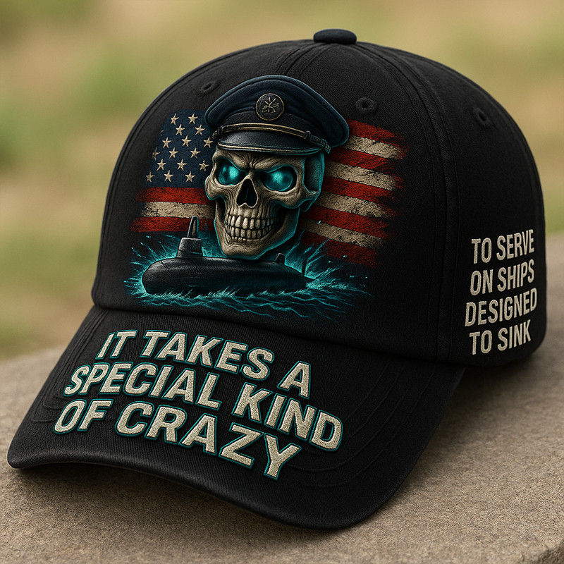 US Navy Submarine Veteran Hat It Takes A Special Kind Of Crazy American Flag Cap Patriotic Gifts