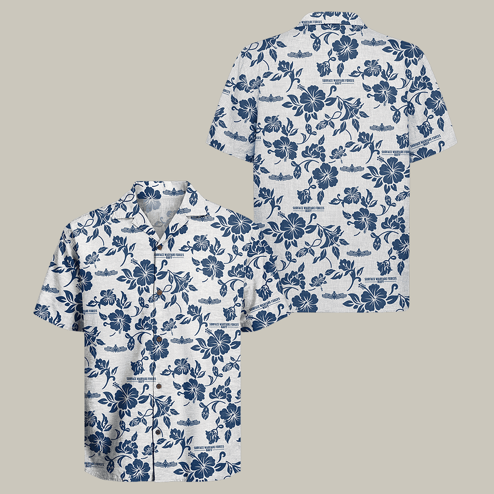 US Navy Surface Warfare Forces 250th Years Of Service Hawaiian Shirt Patriotic Navy Veteran Clothes