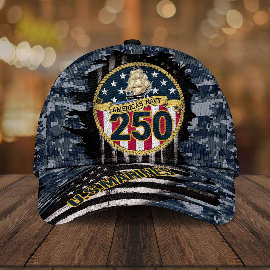 US Navy Veteran Classic Camo Hat US Marines Baseball Cap Unique Gift For Him