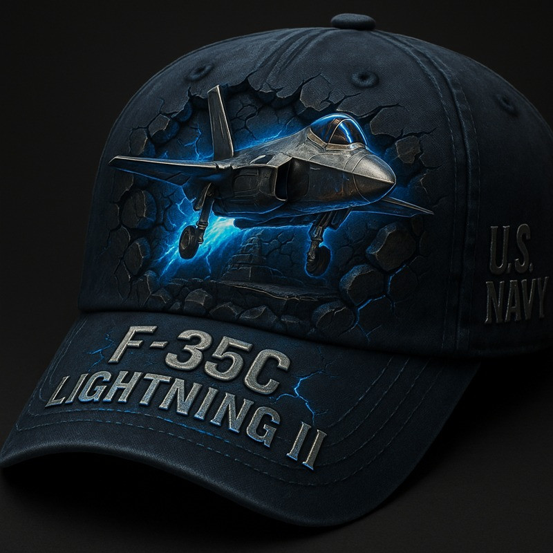 US Navy Veteran Hat F-35C Lightning II Cap Presents For Patriots