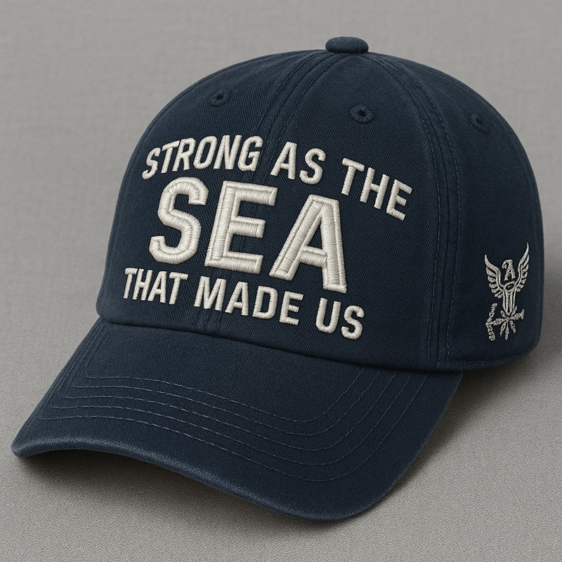 US Navy Veteran Hat Strong As The Sea That Made Us Baseball Cap Navy Gift Ideas