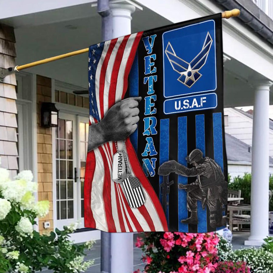 US Navy Veteran Of America Flag U.S.A.F Patriotic Veteran USA Flag Home Decor