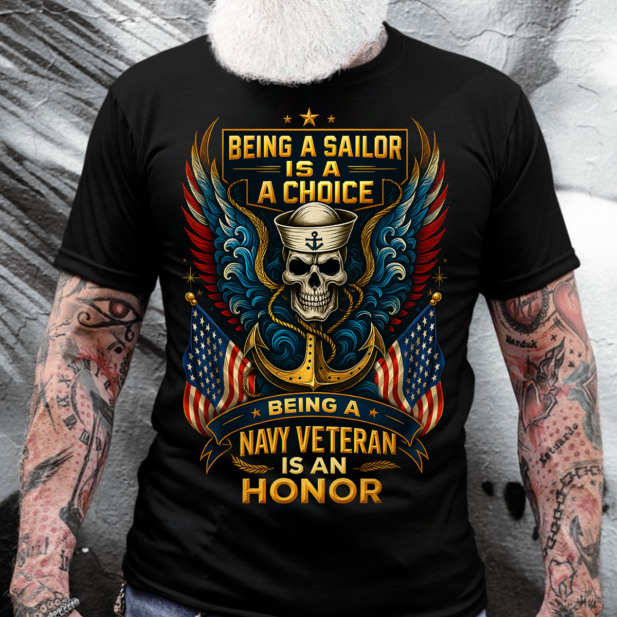 US Navy Veteran T-Shirt Being a Navy Veteran Is an Honor Shirt Veteran Apparel Gift for Grandpa