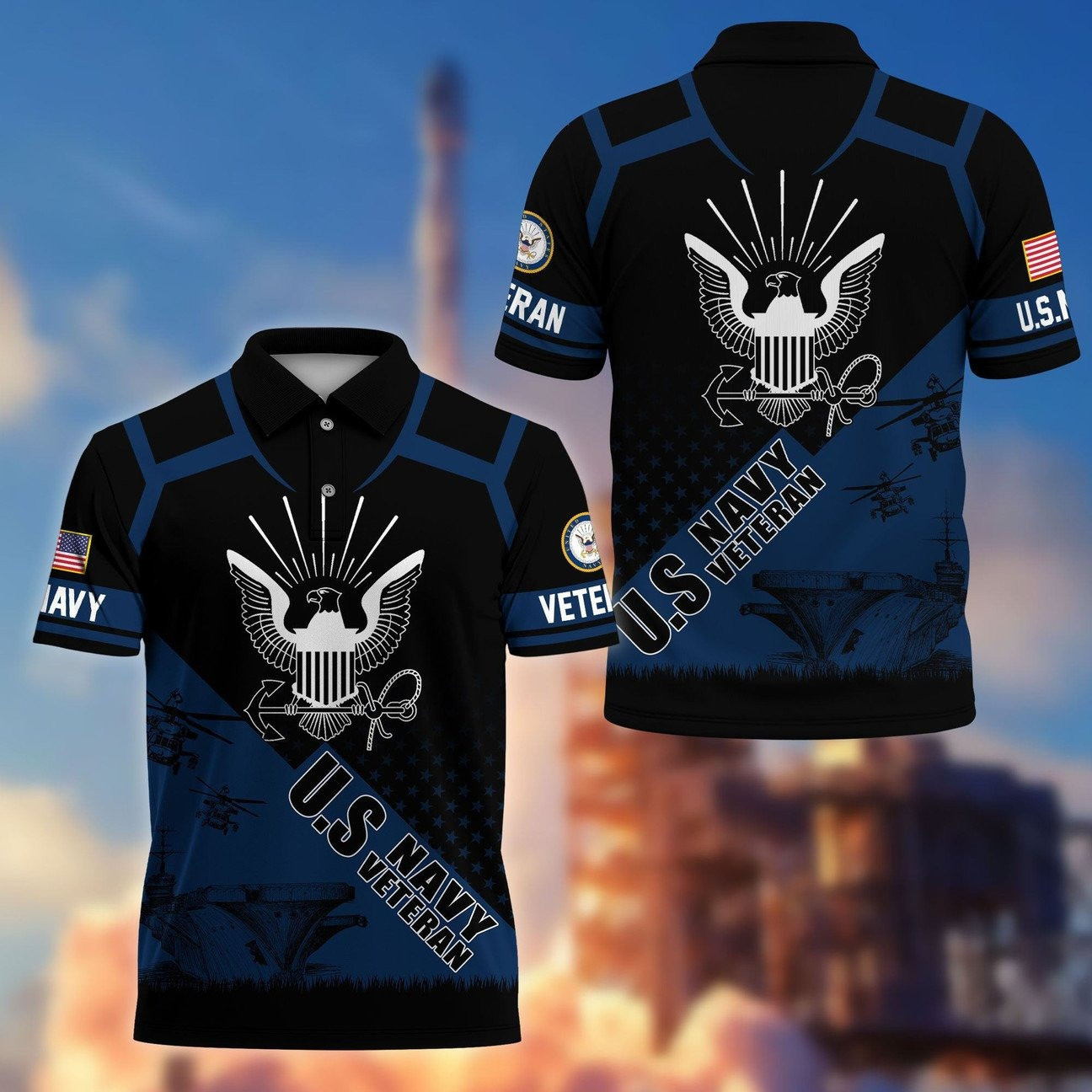 US Navy Veterans Polo Shirt Perfect Gift for Father and Husband and Friends on Veterans Day