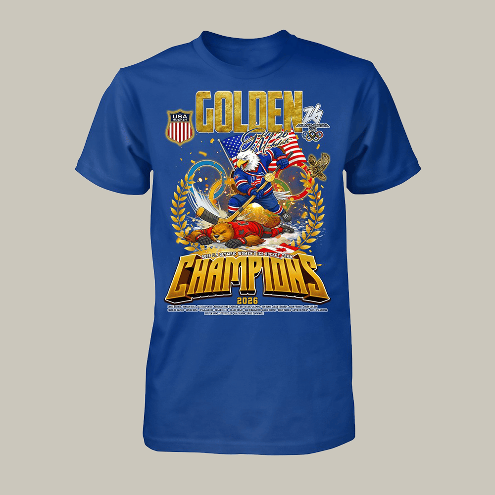 US Olympic Women's Ice Hockey Team T-Shirt USA Hockey Gold Medal Merch Fan Gift For Him