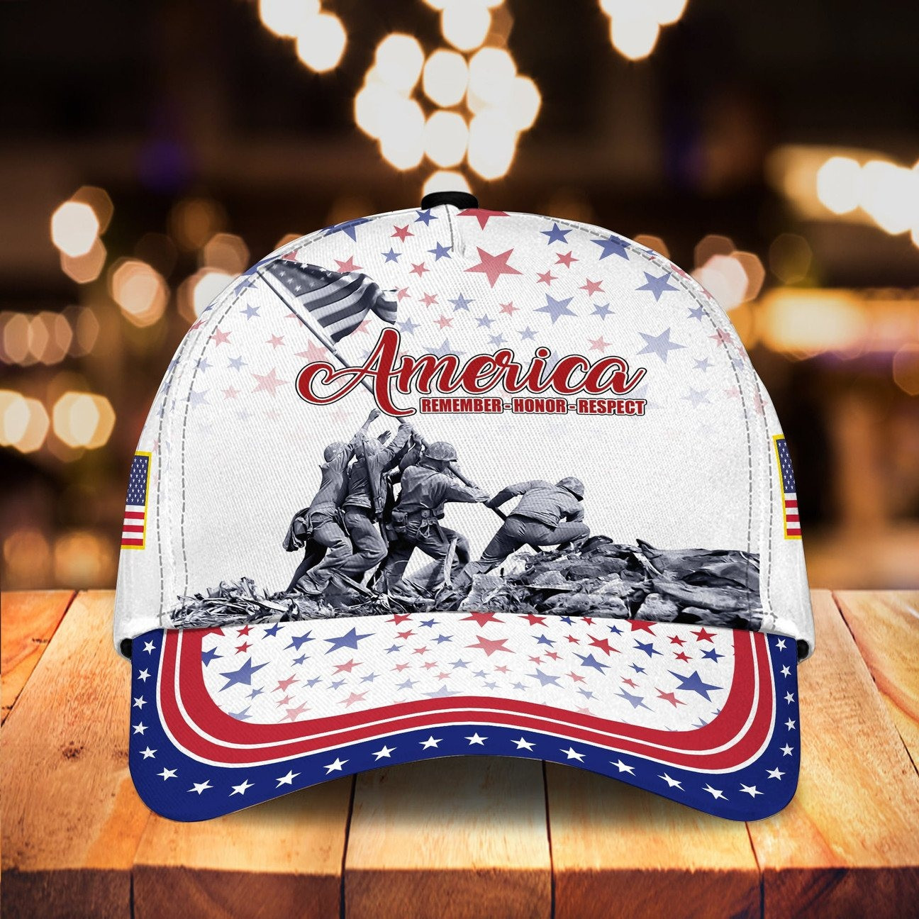 US Patriotic Honor Respect and Remember Cap Gift For Proud Militaries on Veterans Day