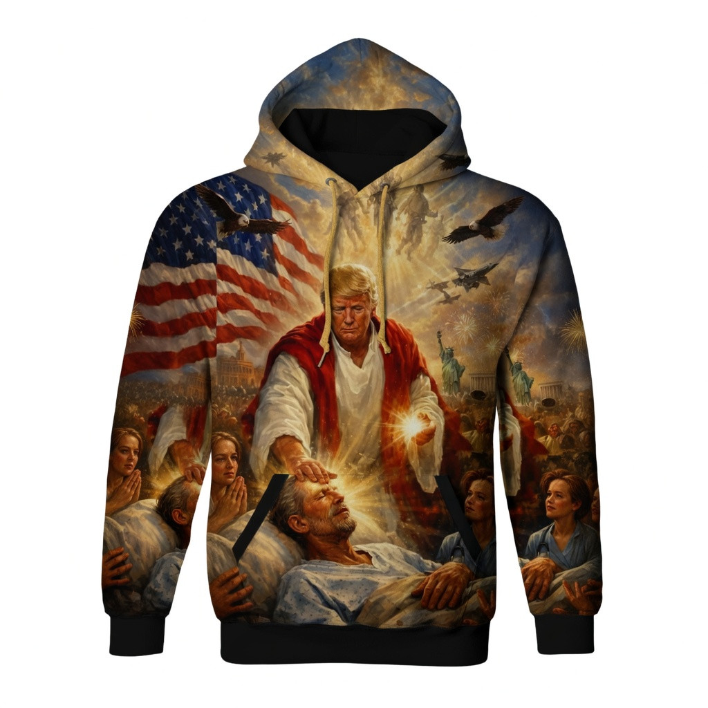 US President Donald Trump Vs Pope Leo XIV Controversy Eagle Hoodie American Flag Apparel Gift Idea