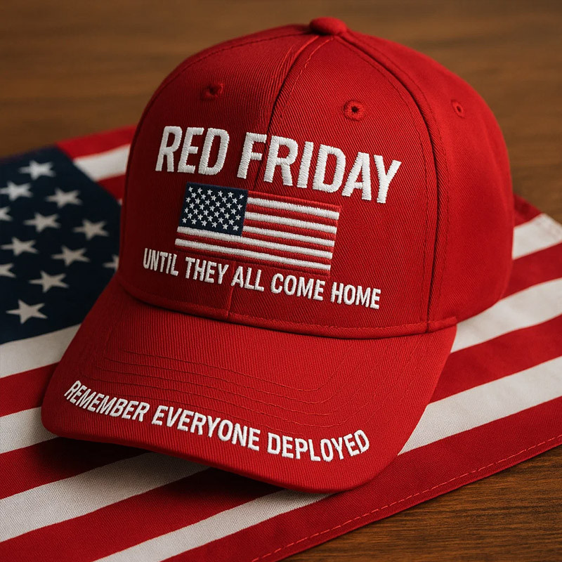 US Red Friday Hat Remember Everyone Deployed American Flag Cap Patriotic Gifts
