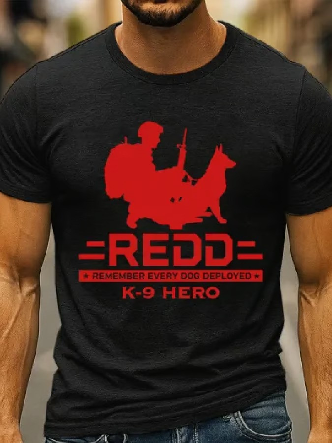 US RED Friday Merch Remember Everyone Deployed K9 Hero Shirt Gifts For Retired Military