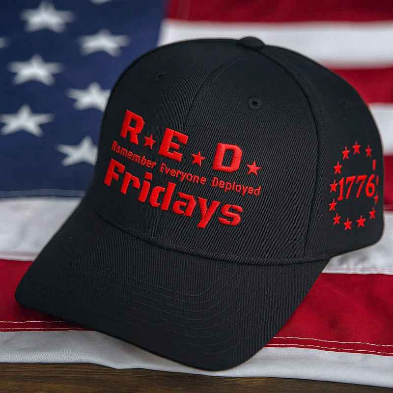 US Red Friday Printed Hat 1776 Remember Everyone Deployed Cap Patriotic Gift Ideas