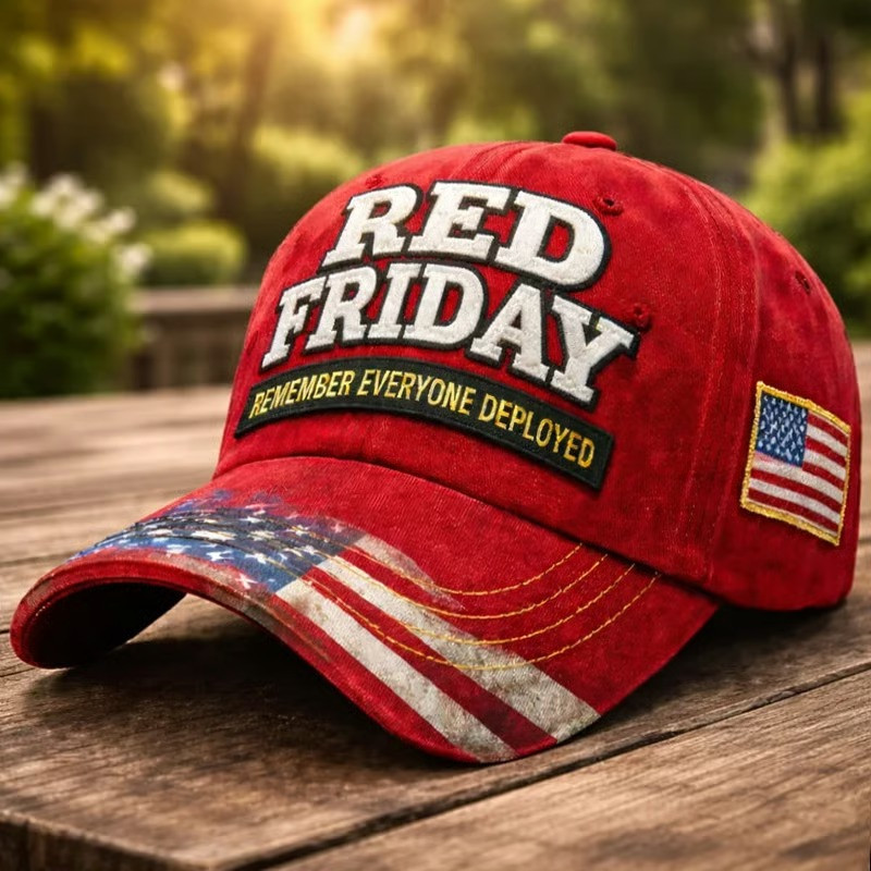US RED Friday Remember Everyone Deployed Hat Army Veteran Cap Gifts For Veterans