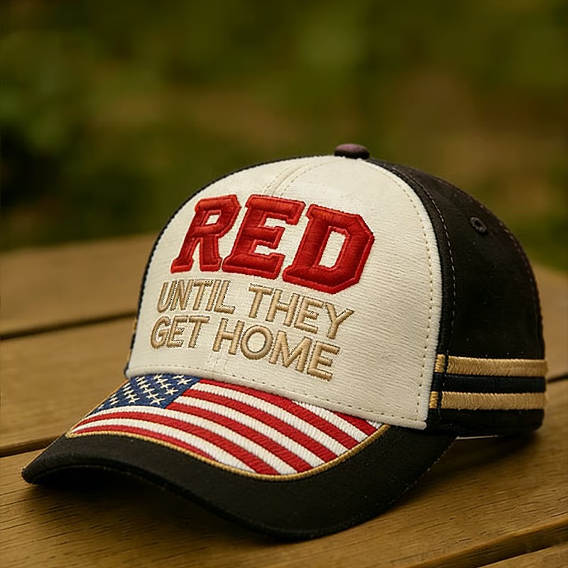 US RED Friday Until They All Come Home Hat Military Retirement Cap Gifts For Veterans