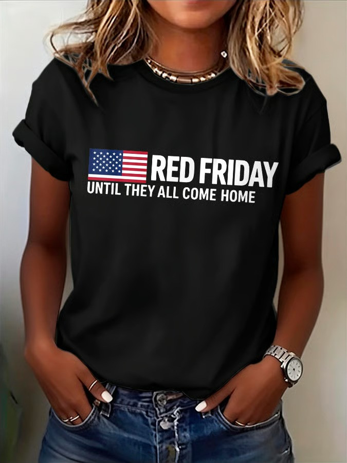 US RED Friday Until They All Come Home Shirt Red Friday Military Clothes Veterans Gifts