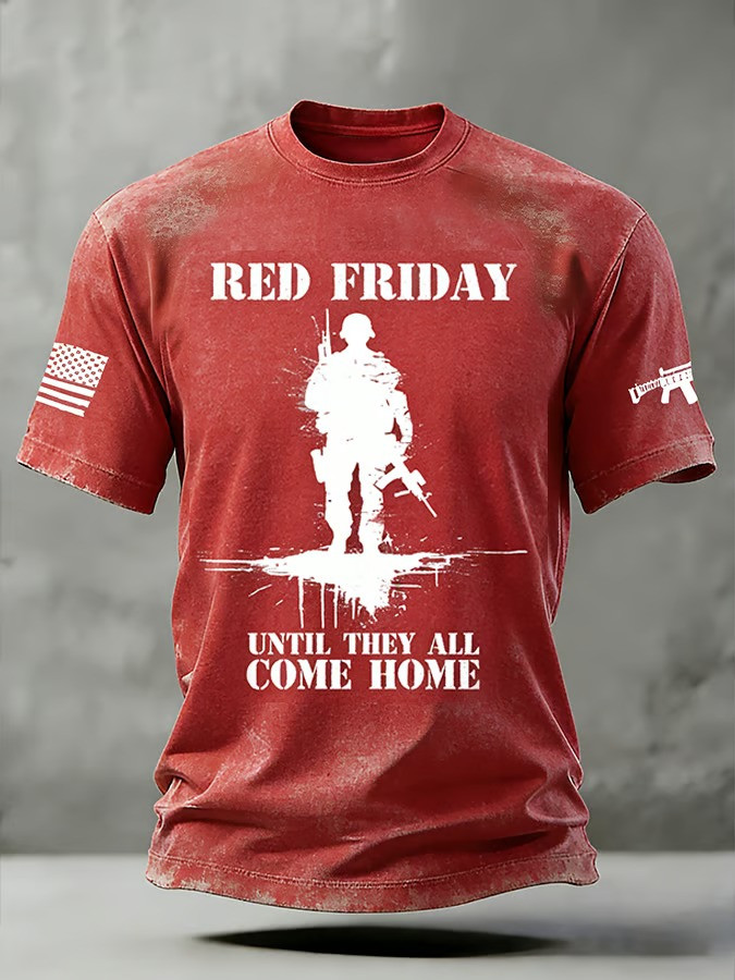 US RED Friday Until They All Come Home Shirt Retired Military Clothes Gifts For Veterans
