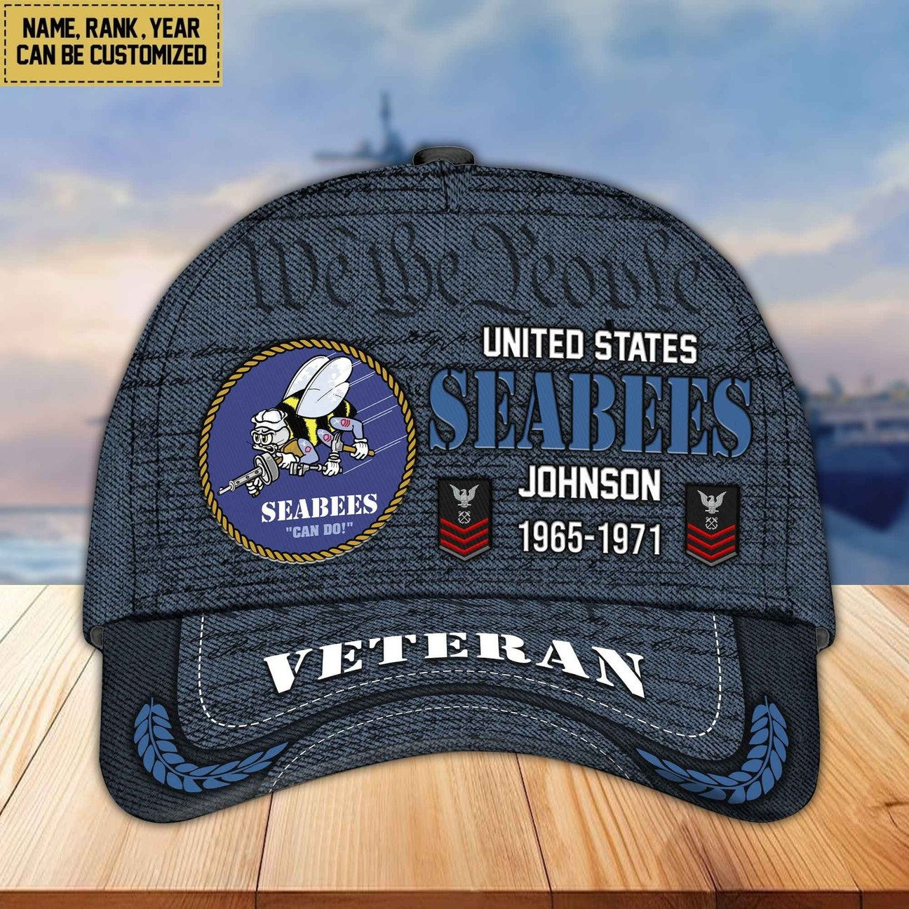 US Seabees Personalized Custom We All People Baseball Cap Gift For Veterans Day
