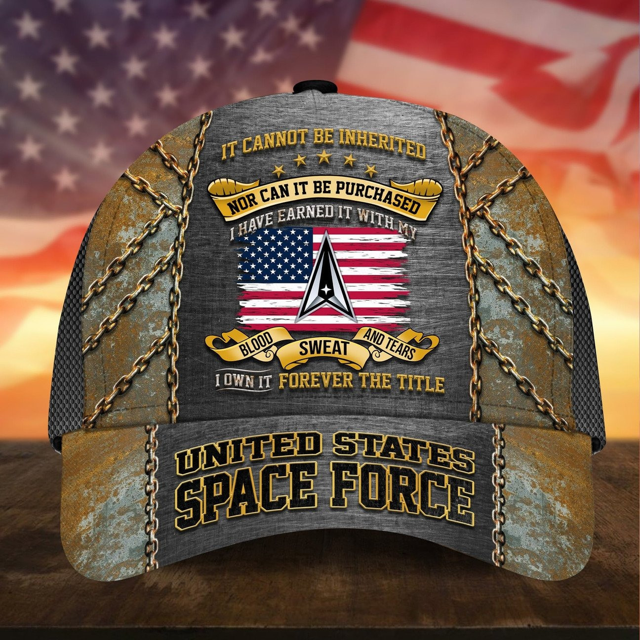 US Space Force Blood Sweat and Tears Cap Gift For Proud Militaries on Veterans Day