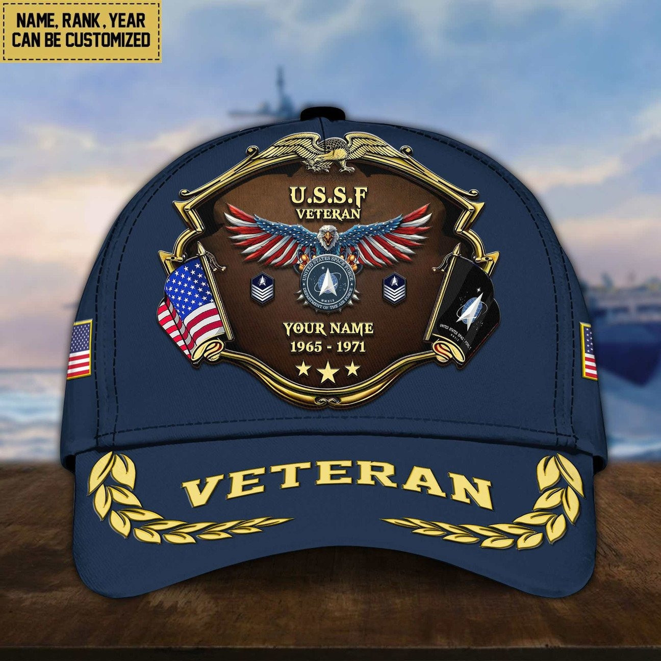 US Space Force Custom Personalized Cap Proudly Served Gift For Army on Veterans Day