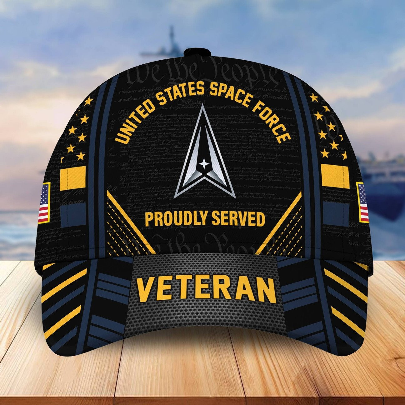US Space Force Eagle Emblem Proudly Served Baseball Cap Gift For Patriotic Army on Veterans Day