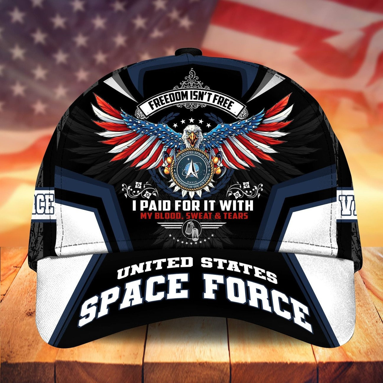 US Space Force Eagle Freedom Is Not Free Cap Gift for Military Heroes on Veterans Day