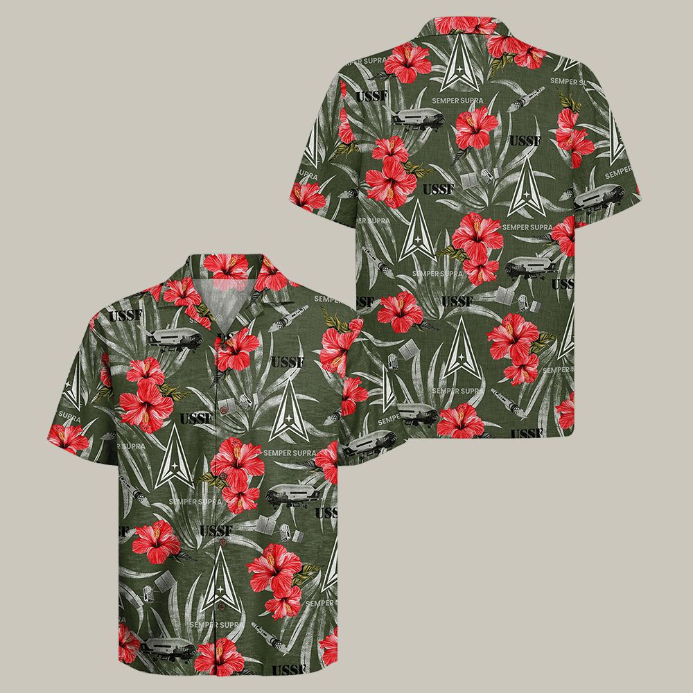 US Space Force Hawaiian Shirt US Space Force Semper Supra Clothes Anniversary Gift