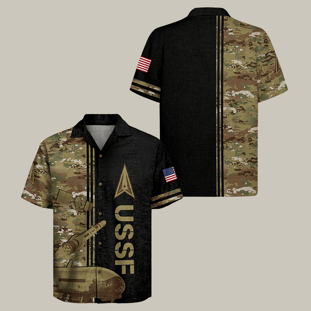 US Space Force Hawaiian Shirt US Space Force Semper Supra Shirt USSF Gift For Him
