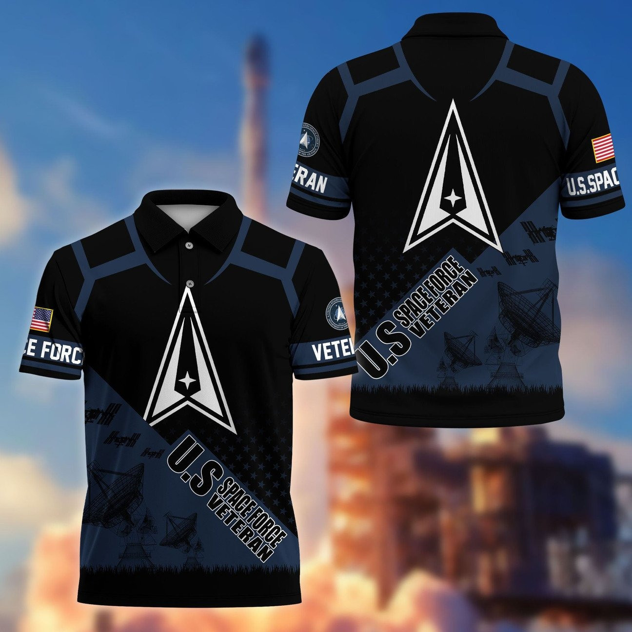 US Space Force Veterans Polo Shirt Perfect Gift for Father and Husband and Friends on Veterans Day