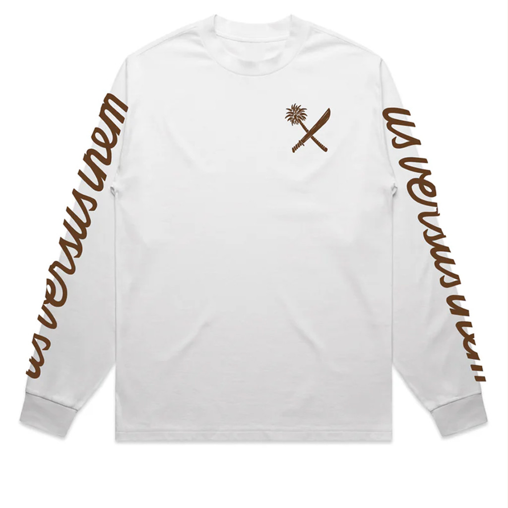 Us Versus Them Merch Massive White Long Sleeve Shirt Gifts Ideas For Brother
