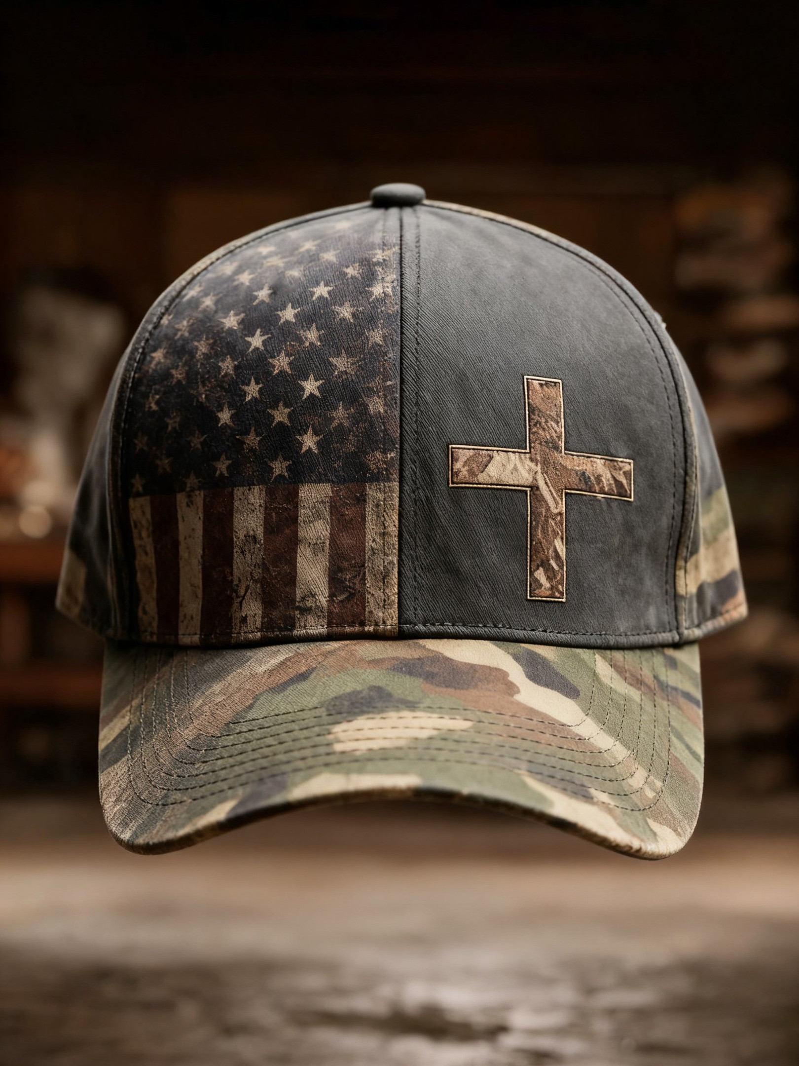 US Veteran 250th Anniversary Camo Hat American Flag Design Patriotic Hat Great Gift For Father