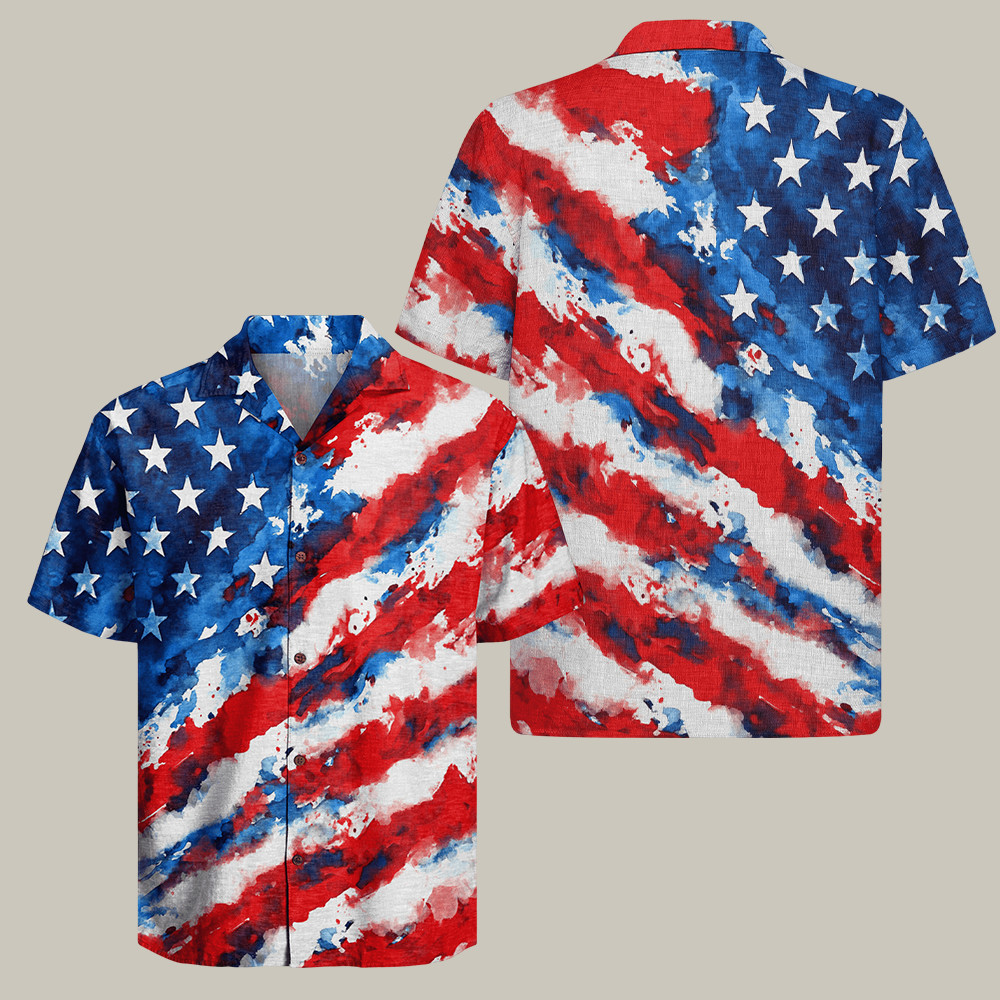 US Veteran 250th Anniversary Hawaiian Shirt American Flag Apparel Gifts For Veterans