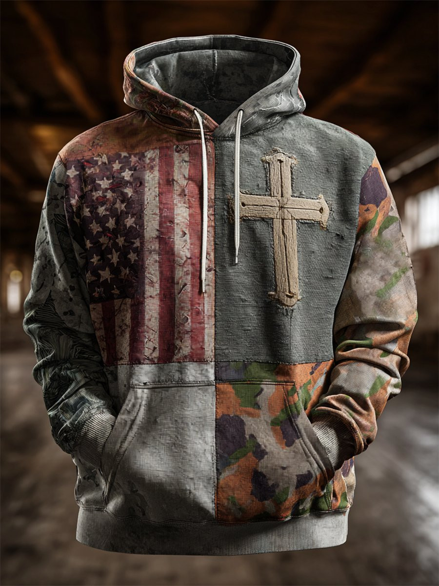 US Veteran 250Th Anniversary Hoodie Faith American Flag Military Retirement Shirt