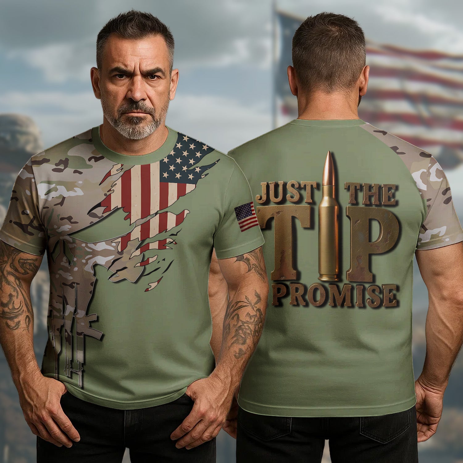 US Veteran 250Th Anniversary T-Shirt Just The Tip Promise Tribute Gifts For Proud Dad