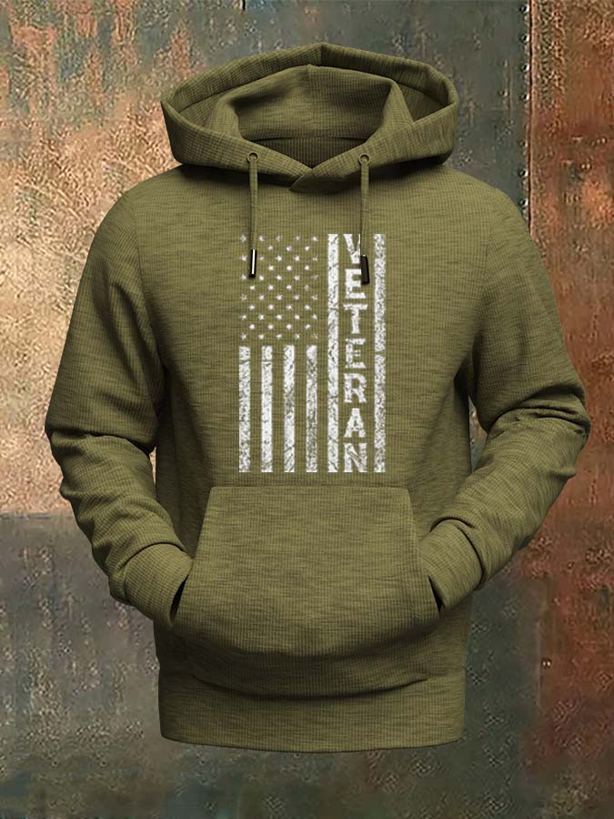 US Veteran American Flag Hoodie Proud Veteran Honoring Veteran Merch Gifts For Dad