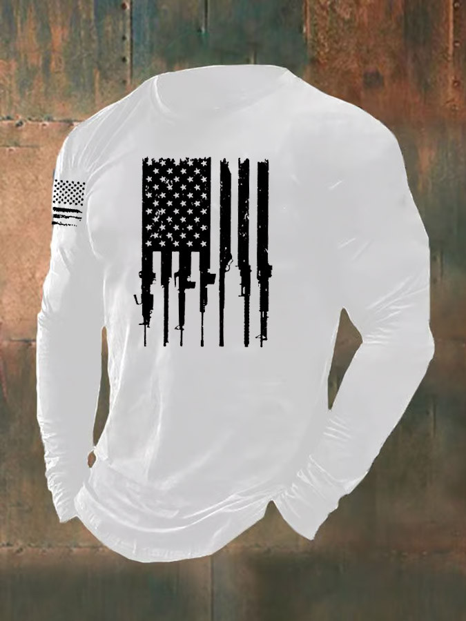 US Veteran American Flag Long Sleeve Shirt Honoring Veteran Military Apparel Gifts For Patriots