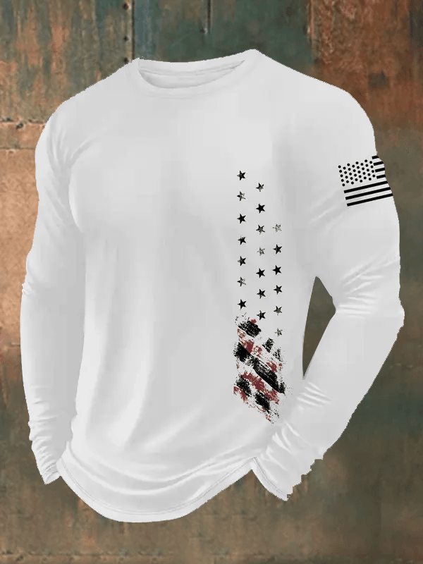 US Veteran American Flag Long Sleeve Shirt Patriotic Clothing Gifts For Enthusiasts