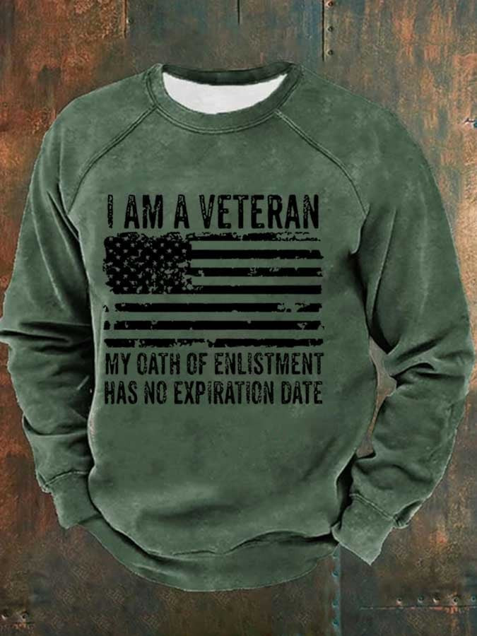 US Veteran American Flag Sweatshirt I Am Veteran Proud Veteran Apparel Gifts For Father