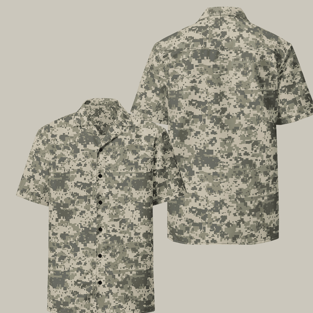 US Veteran Anniversary Camo Hawaiian Shirt Tactical Shirt Gifts For Him