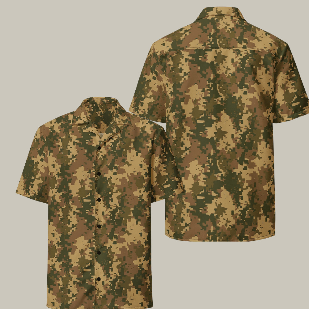 US Veteran Anniversary Camo Hawaiian Shirt Tropical Shirt Gifts For Veterans