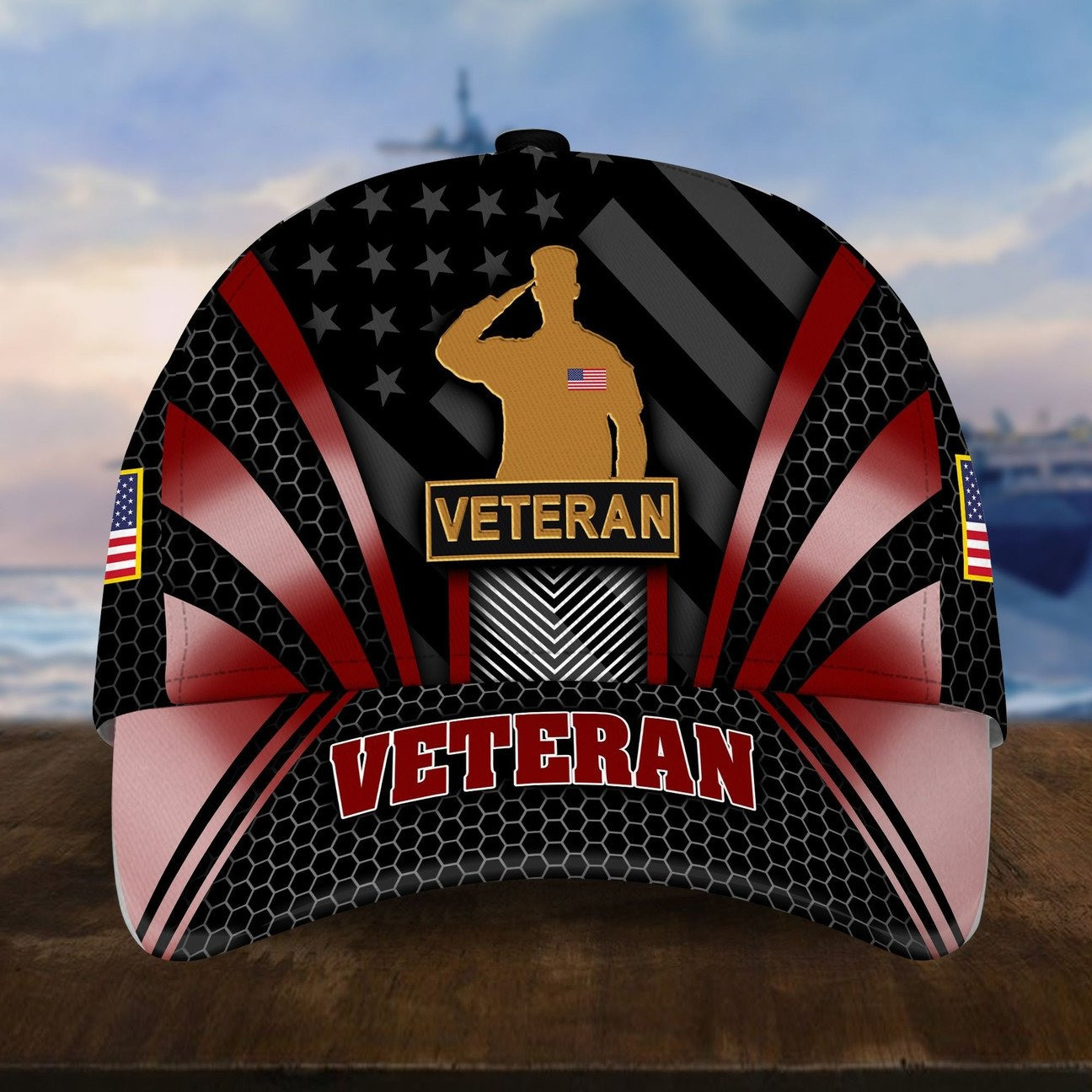 US Veteran Baseball Cap with Star Gift for Patriots Army on Veterans Day